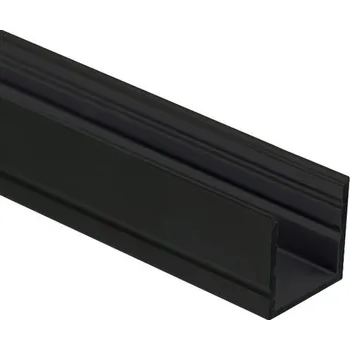 LED páska Přisazený hliníkový profil PY 15x15mm bez difuzoru černý 2m