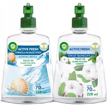 Osvěžovač vzduchu Sada Air Wick Active Fresh Květ bavlny a Mořská bříza náplň 2 x 228 ml