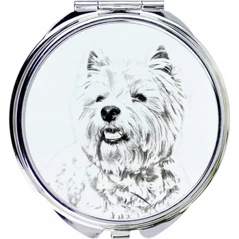 Kosmetické zrcátko West Highland White Terrier kompaktní kapesní zrcátko se psem