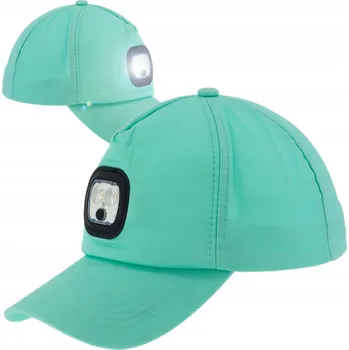 Kšiltovka KŠILTOVKA PATROL S LED ČELOVKOU PRO SPORTOVCE RYBÁŘE ZELENÁ