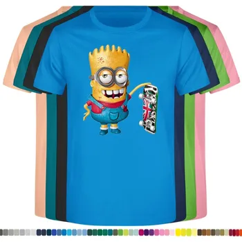 detske-levne-bavlnene-tricko-potisk-mimon-bart-simpsons Barva: Azure - azurově modrá, velikost: 116