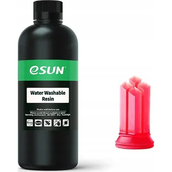 Filament ESun pryskyřice Water Washable Resin transparentní průhledně červená 500g