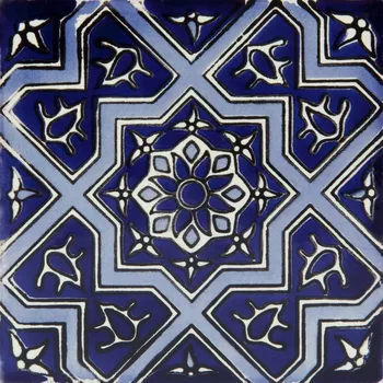 Venkovní dlažba Čtvercová dlaždice Cerames 10,5 x 10,5 cm, odstíny modré, vícebarevná