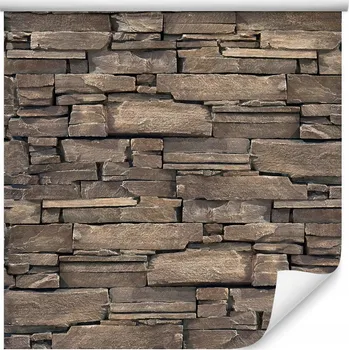 Fototapeta Omyvatelná tapeta imitace kamene a cihel 3D do obýváku