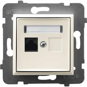 Elektrická zásuvka Internetová zásuvka nástěnná Ospel béžová