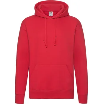 pracovní mikina Fruit of the Loom Mikina Premium Hooded Sweat s kapucí, pánská COT-162152t3902 M Melír zelená retro