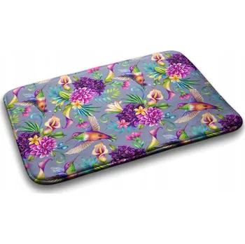 Obraz Dekorativní koupelnová předložka Květiny Ptáci