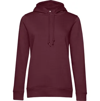 pracovní mikina B&C Mikina B&C Inspire Hooded s kapucí, dámská COT01W34B37001-burgundy S Burgundová