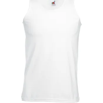 pracovní tričko Fruit of the Loom Tílko Athletic Vest, bez rukávu, pánské COT16109800105-white 2XL Bílá