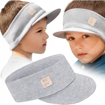 Čepice Čepice Čepice s kšiltem a náušníky pro děti, šedý melír, velikost 48-52