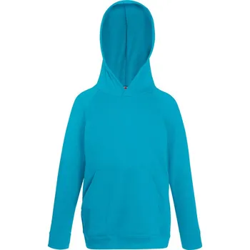 Chlapecké kalhoty Fruit of the Loom Mikina Kids Lightweight Hooded Sweat s kapucí, dětská COT16200916264-azure blue Modrá azurově 9-11