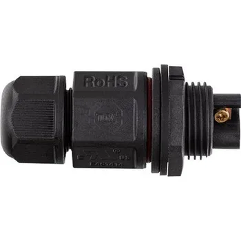 LED páska Kabelová rovná přívodka L20, 2piny, IP67, šroubovací