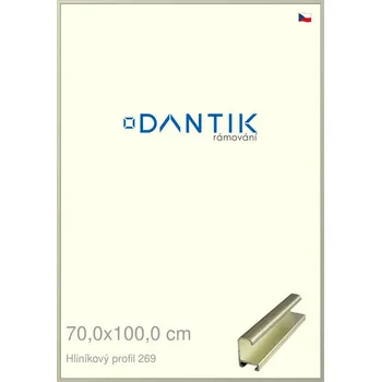 Rám na obraz DANTIK rámeček 70x100 | ALU profil 7269 Šedá Pyrit broušená (Plexi Čiré) (Vyrobeno s láskou u nás v DANTIKU)