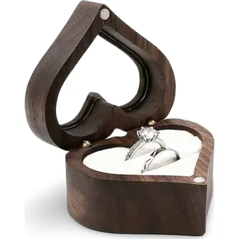 Svatební dekorace GRAVENO Krabička na PRSTENY ve tvaru srdce