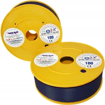 elektrický kabel Kabel LGY/H05V-K 0,75 mm2 100m Tmavě modrý