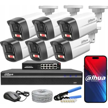 Bezpečnostní kamera Sada pro Monitorování Dahua 6 Kamer 4Mpx IPC-HFW1439TL1-A-IL PoE