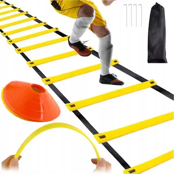 Železářství Koordinační tréninkový žebřík 6 m + 12 kuželů ve 2 barvách