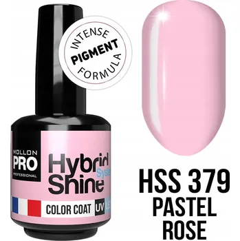 Přípravek na nehty 379. Pastel Rose - Hybridní lak Hybrid Shine System - Color UV/LED - Mo