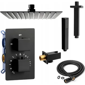 Vodovodní baterie Podomítková sprchová baterie Sannit BLACK černá