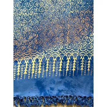 Šátek Sarong modrý se spirálkami