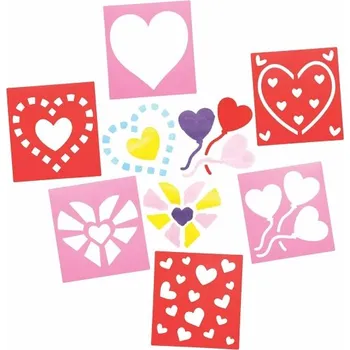 Svatební dekorace Šablony srdce AX816 (8ks) -