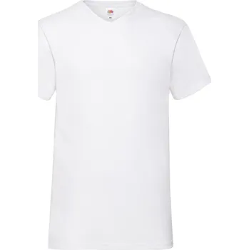 pracovní tričko Fruit of the Loom Tričko Valueweight V-Neck T s výstřihem do V, krátký rukáv, pánské COT16106600101-white S Bílá
