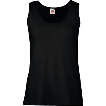 pracovní tričko Fruit of the Loom Tílko Lady-Fit Valueweight Vest, bez rukávu, dámské COT16137600203-black L Černá