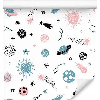Fototapeta Tapeta PRO DĚTI Vesmír Hvězdy Slunce Planety