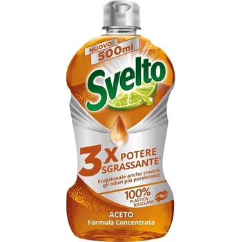 Mycí prostředek Svelto Koncentrát na Mytí Nádobí Ocet 500 ml Šetrný k Rukám
