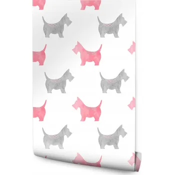 Fototapeta Tapeta pro děti Siluety psů AKVAREL Dekorace