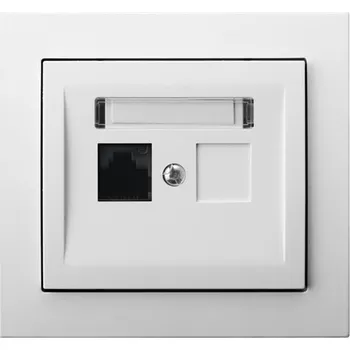 Elektrická zásuvka Internetová zásuvka nástěnná Ospel bílá