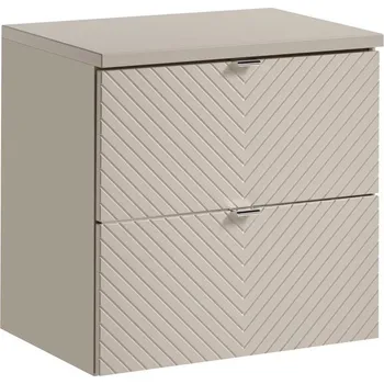 Policová skříň Závěsná skříňka pod umyvadlo Viva Cashmere s deskou 60 cm kašmír