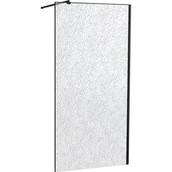 Savana Veduta Cracked Black Walk In sprchový kout, imitace prasklého skla Rozměr Walk In: 90cm