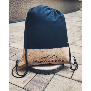 Městský batoh Korkový vak na záda - Jdeme na hory Vl. Motiv: Vlastni motiv, nebo přidání dalšího motivu