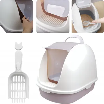 Toaleta pro kočku Dogguru krytá kočičí toaleta 56 cm x 39 cm x 42 cm