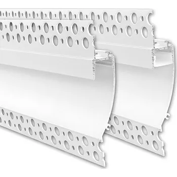 LED páska Vestavný hliníkový profil AN pro sádrokarton, 19x96mm, bílá barva, bez difuzoru, 2m