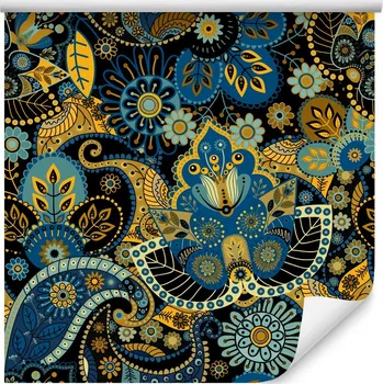 Fototapeta Tapeta do Jídelny Rostliny Květiny ve Folklorním Stylu