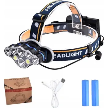 Čelovka ČELOVKA 8 X LED ČELOVÁ LAMPA NA HLAVU BÍLÉ + ČERVENÉ SVĚTLO