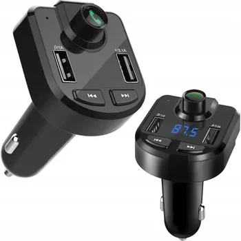 FM transmitter Bluetooth FM transmitter do auta s duálním mikrofonem pro hovory