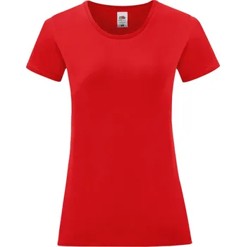 pracovní tričko Fruit of the Loom Tričko Lady-Fit Iconic 150 T, krátký rukáv, dámské COT16143200400-red Červená XS