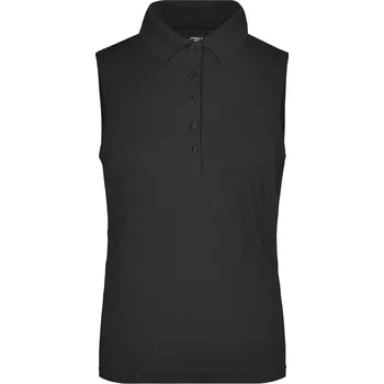 Pánské tričko James & Nicholson Polokošile JN 575, bez rukávu, dámská COT02057500203-black L Černá