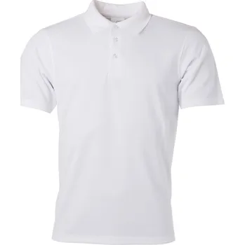 Pánské tričko James & Nicholson Polokošile JN 720, funkční, krátký rukáv, pánská COT02072000113-white 3XL Bílá