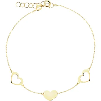 Náramek Zlatý náramek - srdce - AP540-9403
