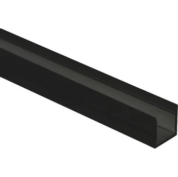 LED páska Přisazený hliníkový profil PW 11x11mm bez difuzoru černý 2m