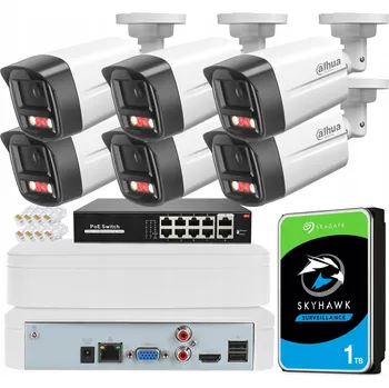 Bezpečnostní kamera Sada monitoringu se 6 kamerami IPC-HFW1439TL1-A-IL-0280B 4MPx IR 30m DAHUA