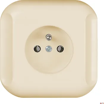 Elektrická zásuvka Elektrická Zásuvka nástěnná Timex-Elektro béžová