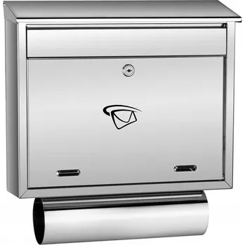 Poštovní schránka Poštovní schránka Eurobox s držákem na noviny, stříbrná Chle-Mar