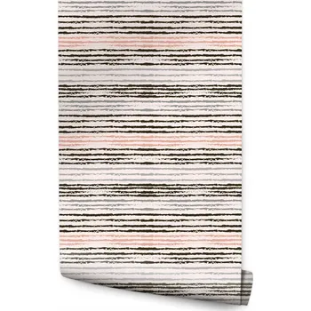 Fototapeta Stěnová tapeta do ložnice, moderní pastelové pruhy