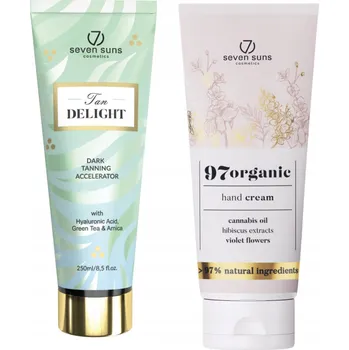 Péče o ruce 7suns Tan Delight Accelerator pro tmavé opálení 250 ml + Krém na ruce 75 Ml