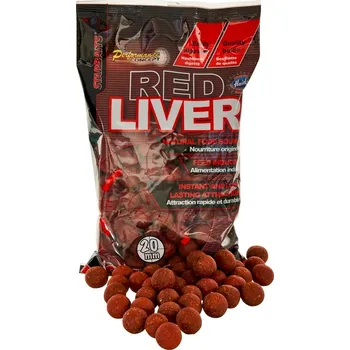 Nástraha Boilies Starbaits Red Liver 20mm 800g